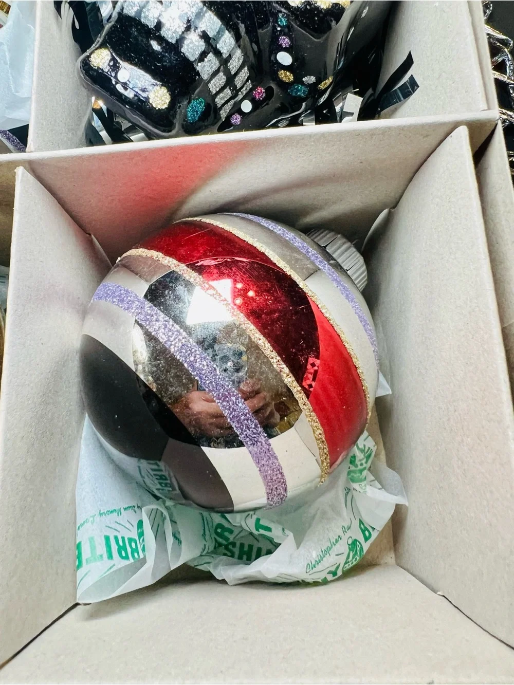 Christopher Radko silver ball brite